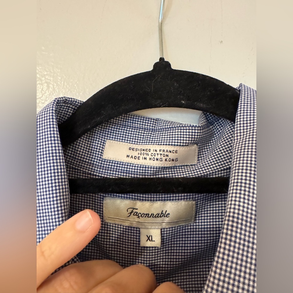 Faconnable Gray Button Down Shirt - image 2